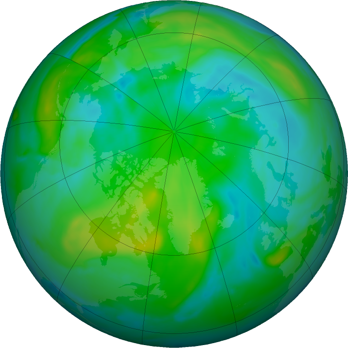 Arctic ozone map for 05 September 2024